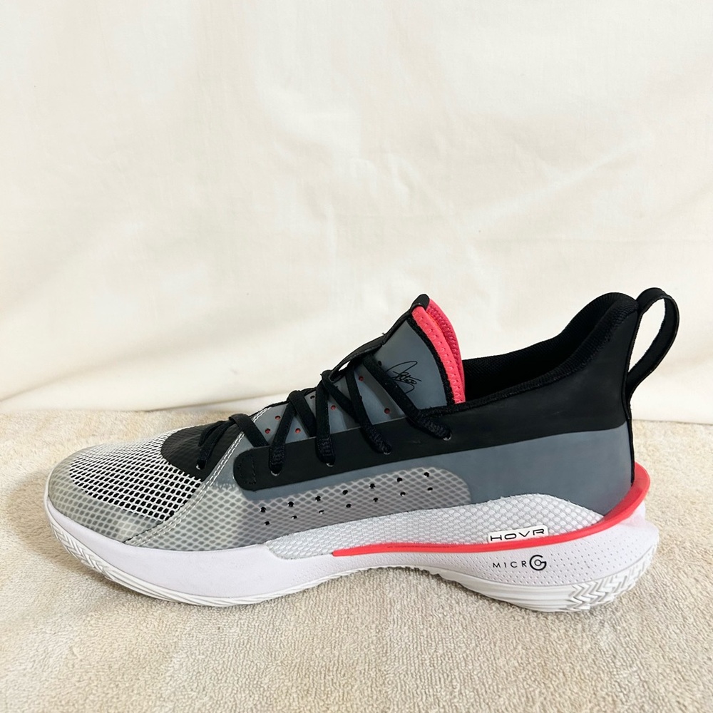 Under Armour Curry 7 UNDRTD Black/Grey/Red size 9 MEN’S BASKETBALL SHOES - Picture 5 of 9